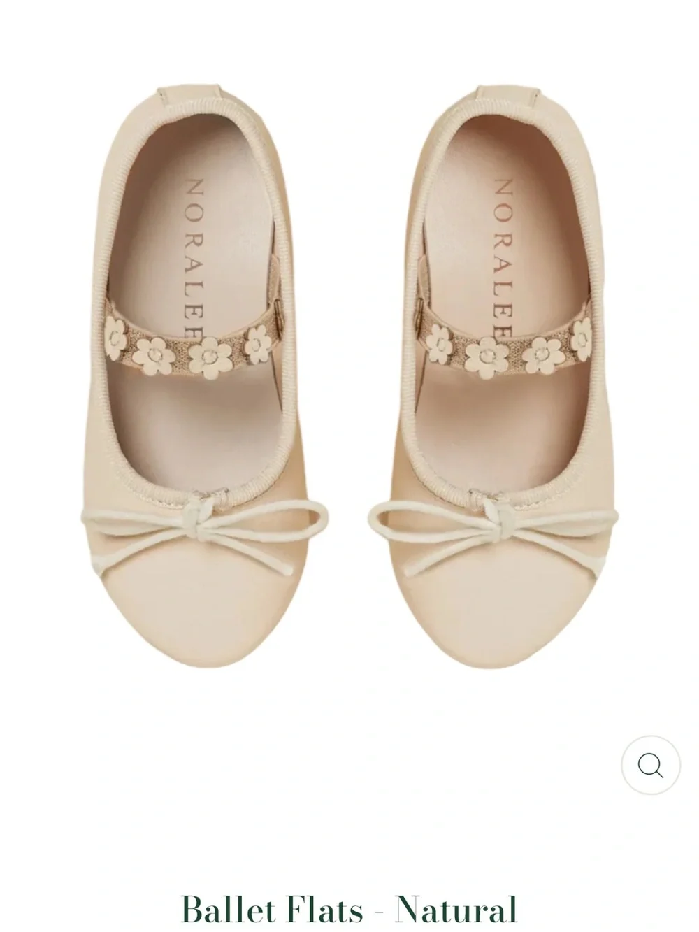 Noralee Kids' Floral Mary Jane Ballet Flats in Natural